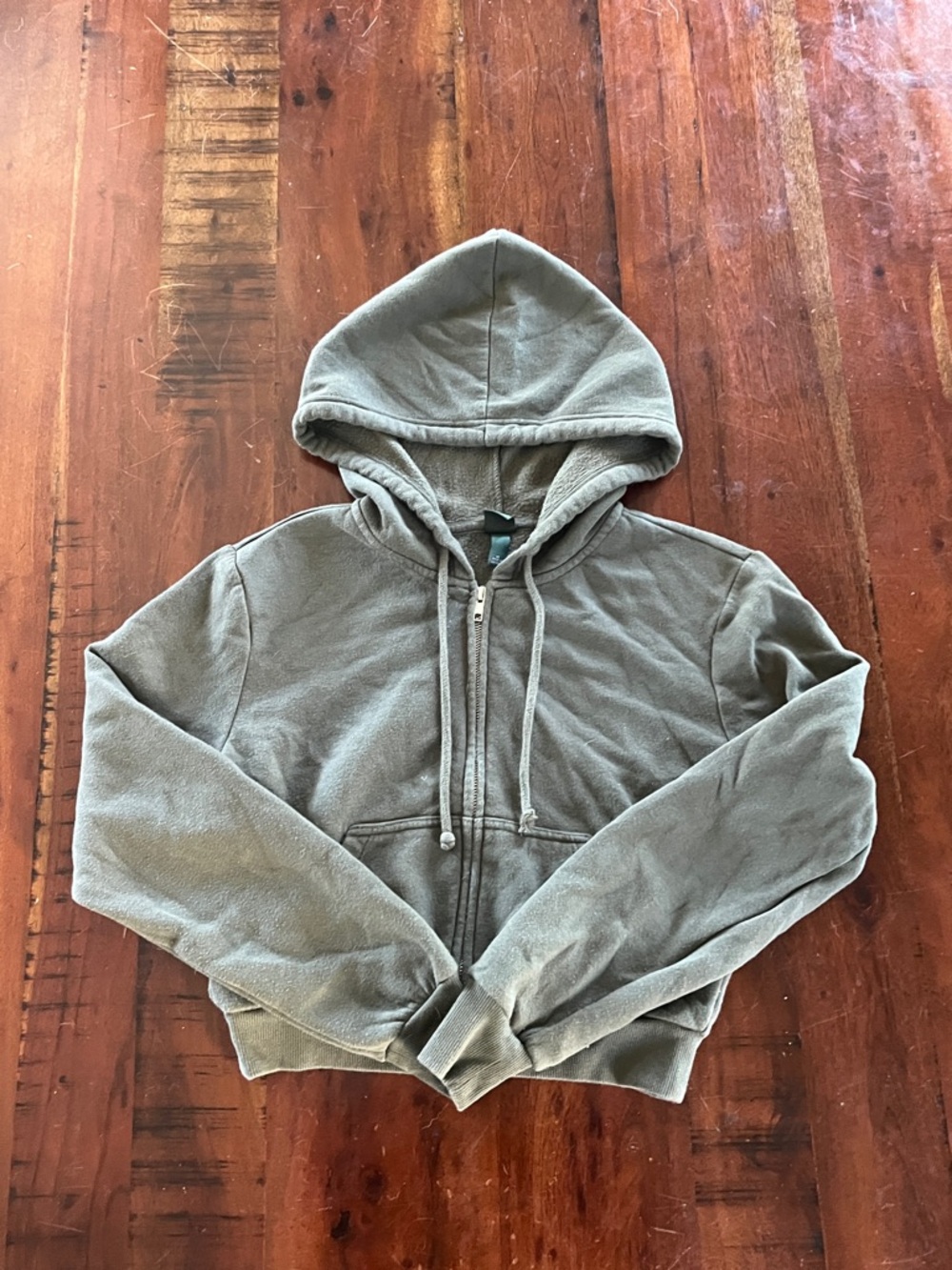Green zip up hoodie